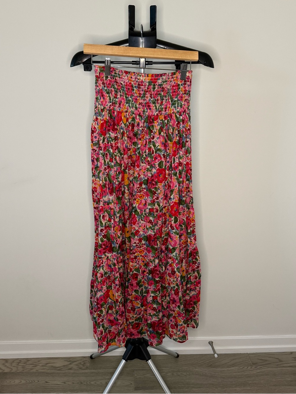 Natural Life Convertible Floral Maxi Skirt Strapless Dress Removable Straps XS - Picture 3 of 9